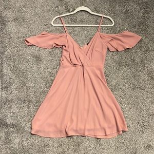 Lulu’s Pink Off Shoulder Dress Size S
